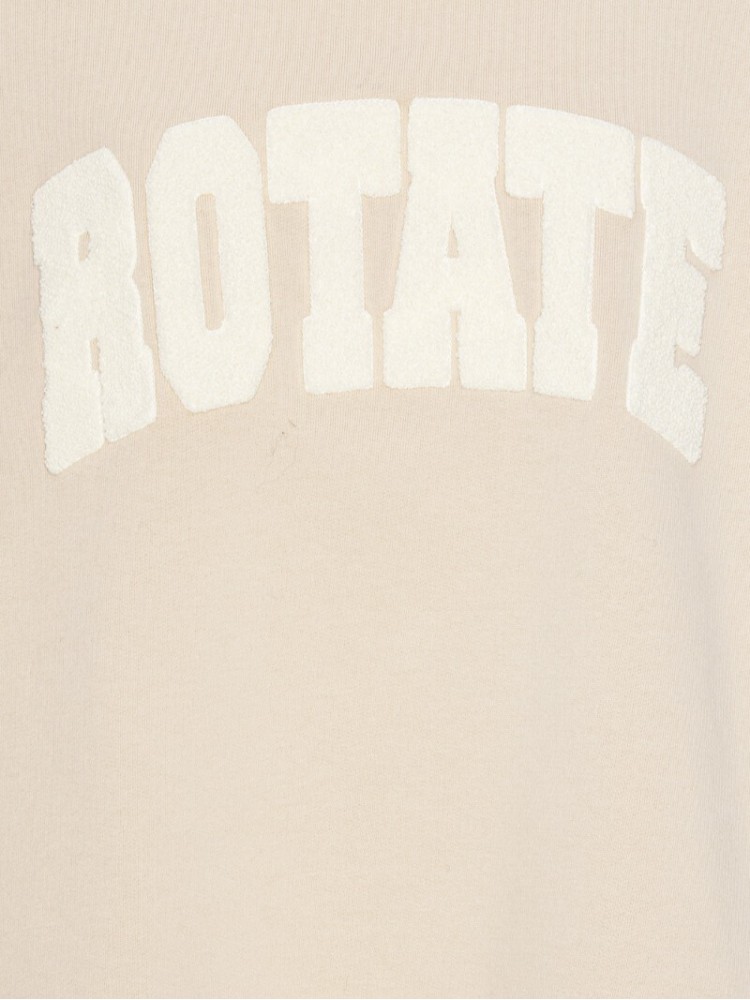 Rotate beige melange heavy crewneck sweater
