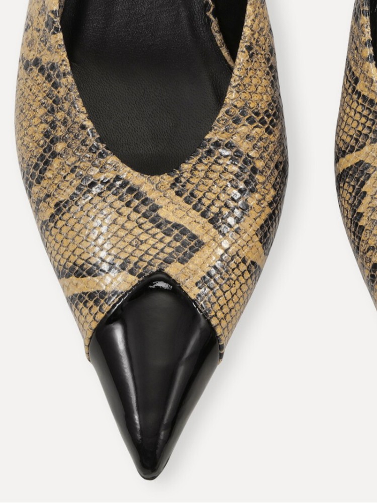 Rotate snake δερμάτινη εξώφτερνη γόβα 