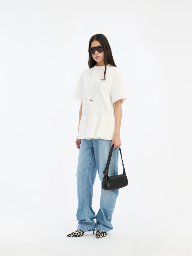 Rotate white peplum t-shirt