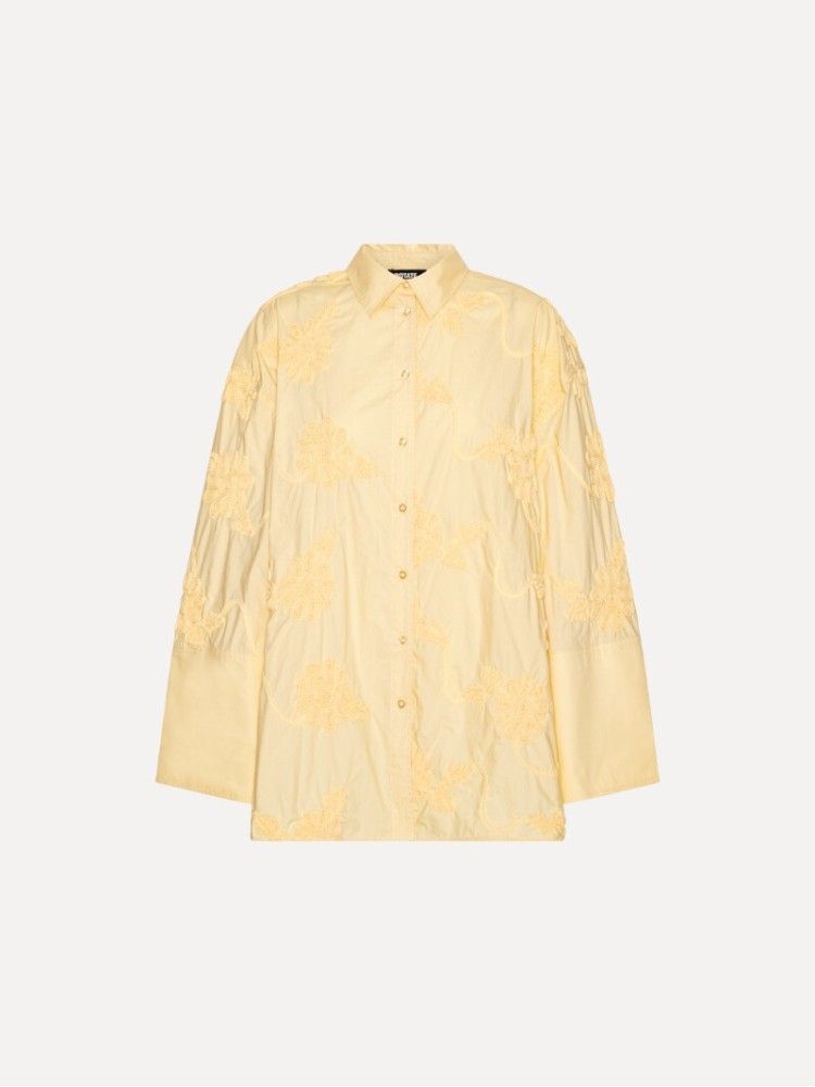 Rotate flower oversized  yellow πουκάμισο
