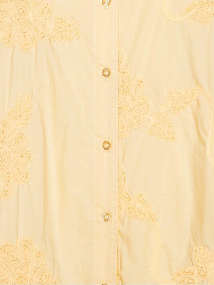 Rotate yellow flower oversized shirt