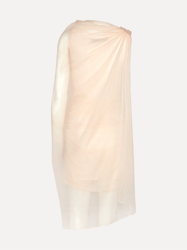 Rotate vanilla chiffon mini cape dress 