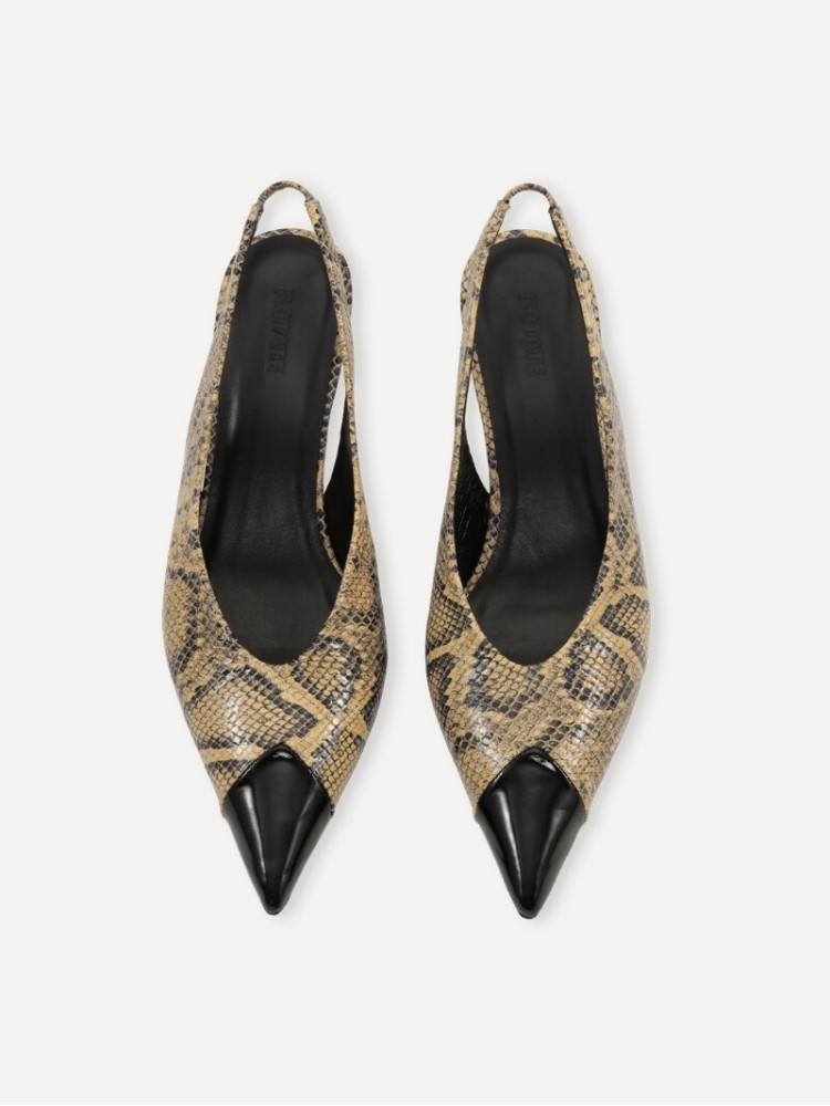 Rotate snake δερμάτινη εξώφτερνη γόβα 