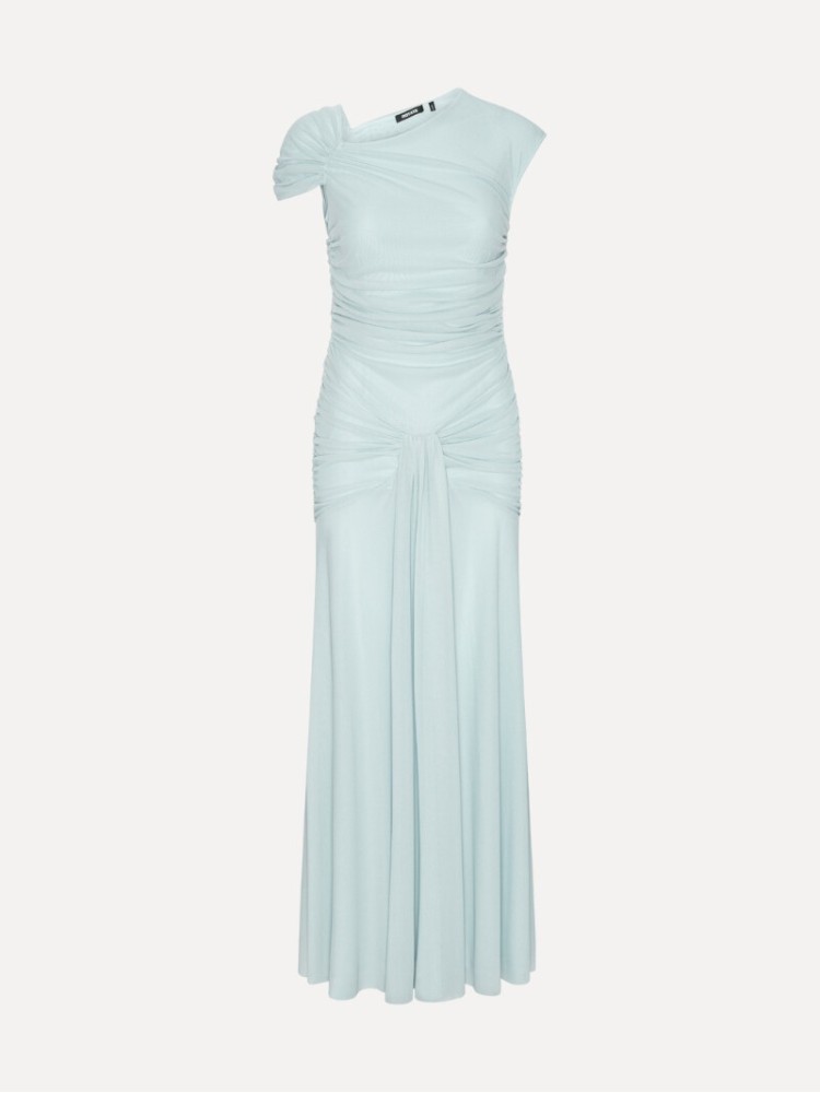 Rotate light blue maxi asymmetric dress