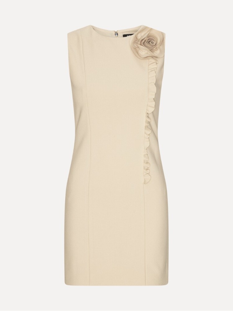 Rotate cream crepe mini floral dress