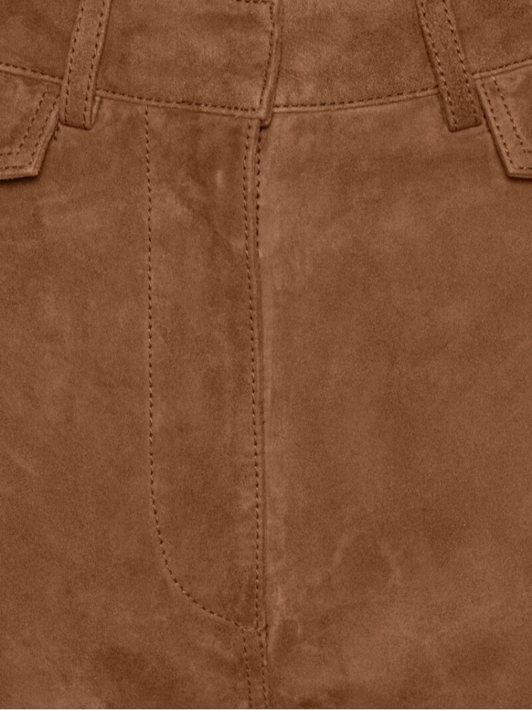 Rotate brown suede highwaisted pants 