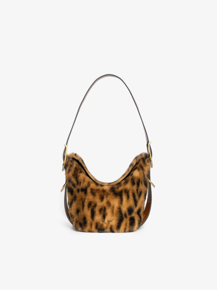 Zadig&Voltaire κονιάκ Baby Jane leo faux fur τσάντα