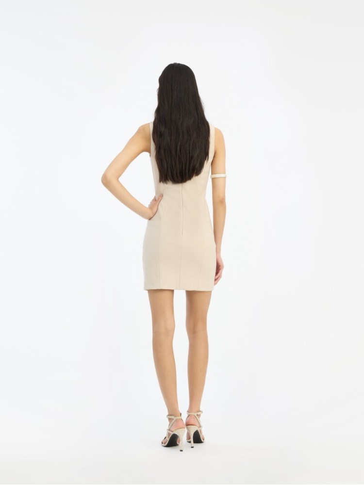 Rotate cream crepe mini floral dress