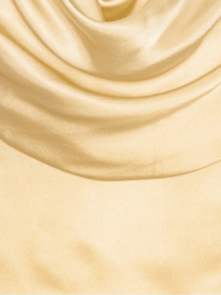 Rotate yellow chiffon waterfall top