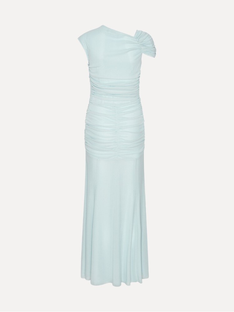 Rotate light blue maxi asymmetric dress