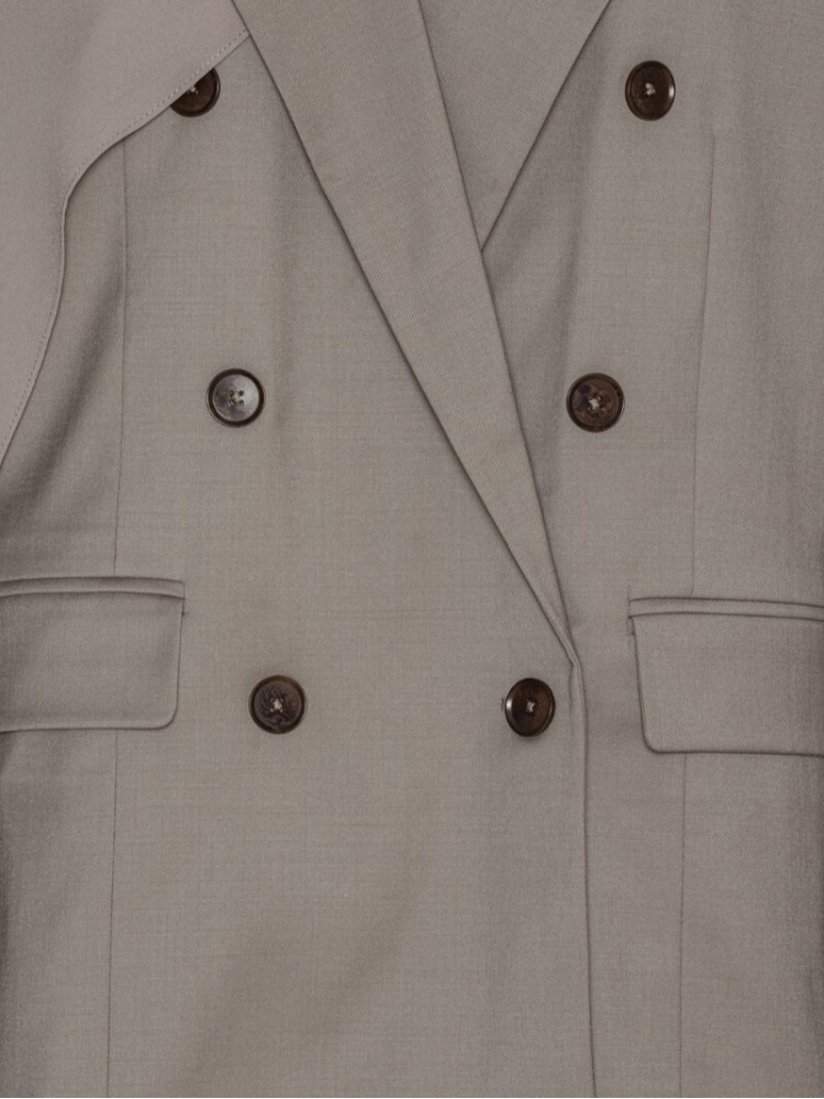 Rotate γκρι oversized scarf blazer