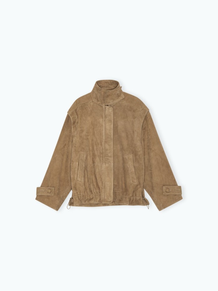 Rotate morel oversized δερμάτινο jacket