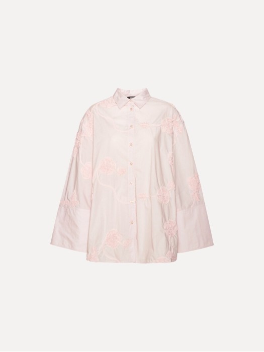 Rotate orchid ice φλοραλ oversized πουκάμισο