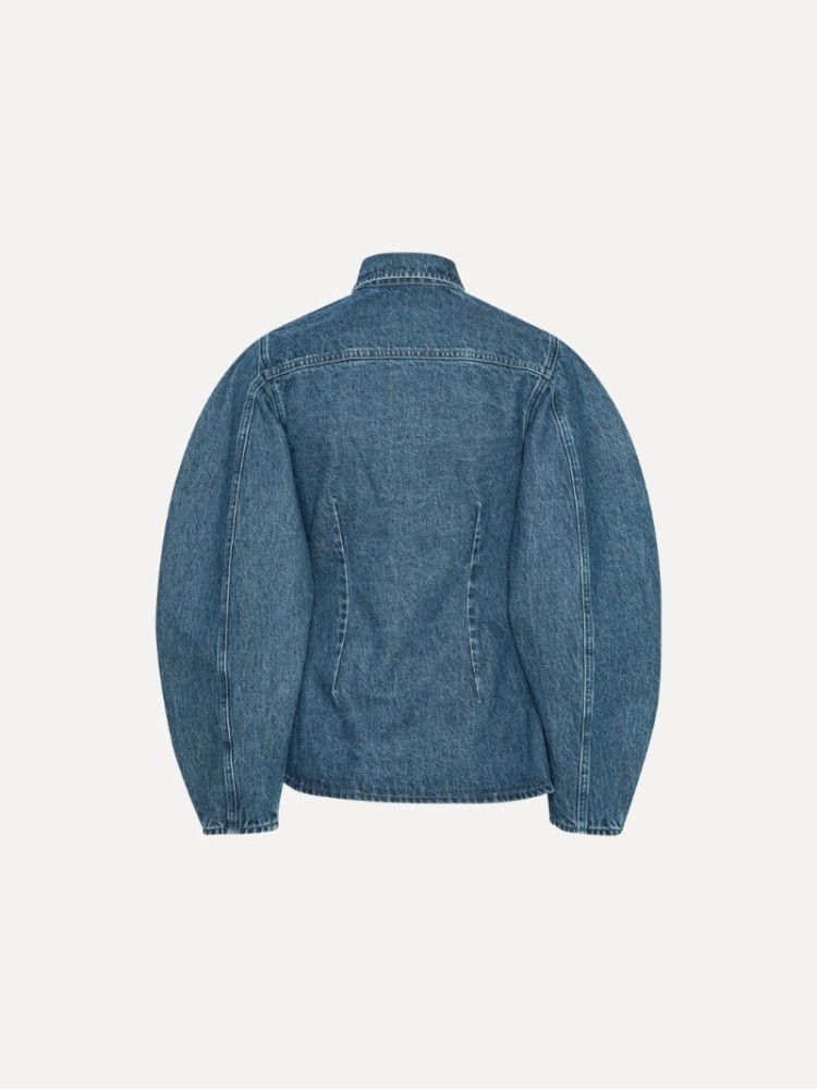 Rotate medium blue fitted τζιν πουκάμισο