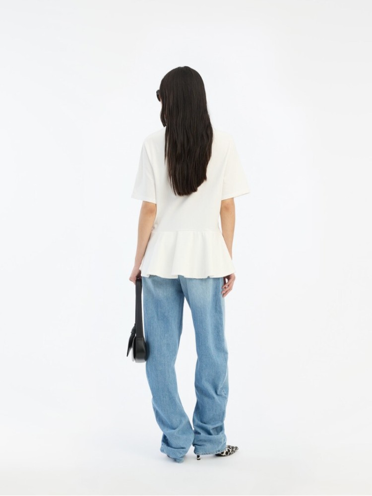 Rotate white peplum t-shirt