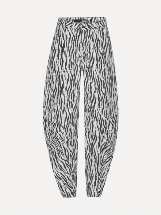 Rotate black print twill cargo pants