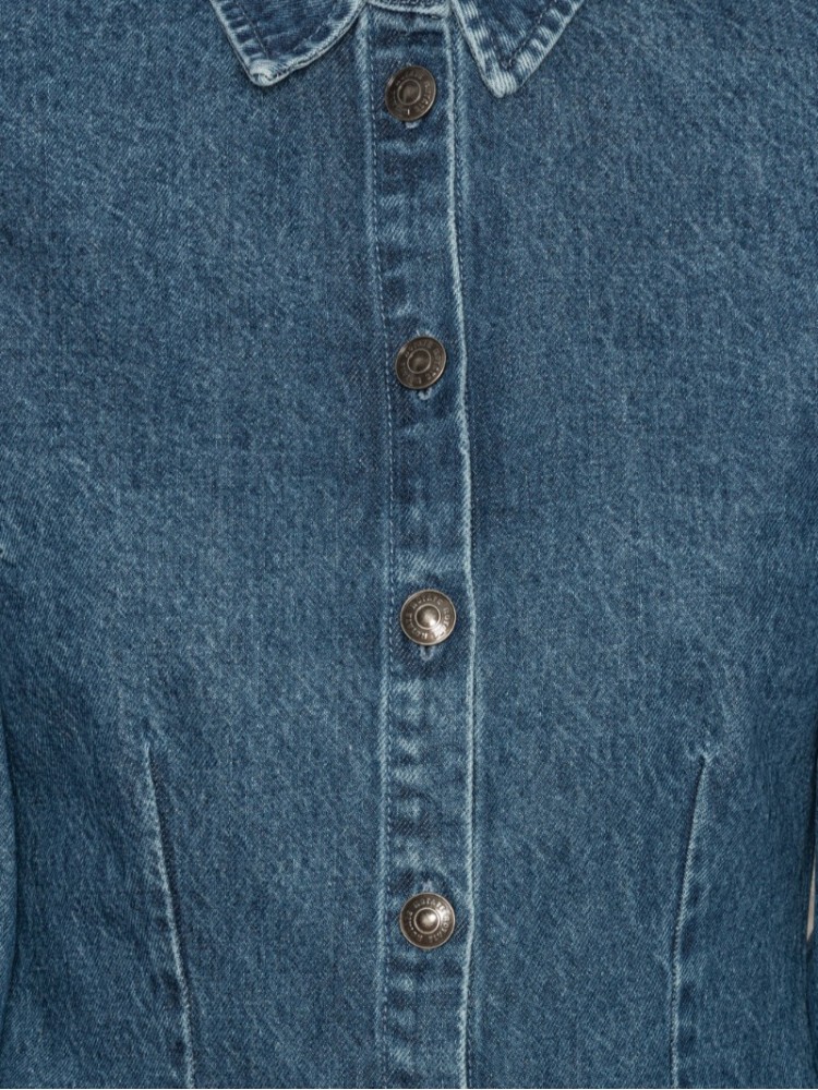 Rotate medium blue fitted τζιν πουκάμισο