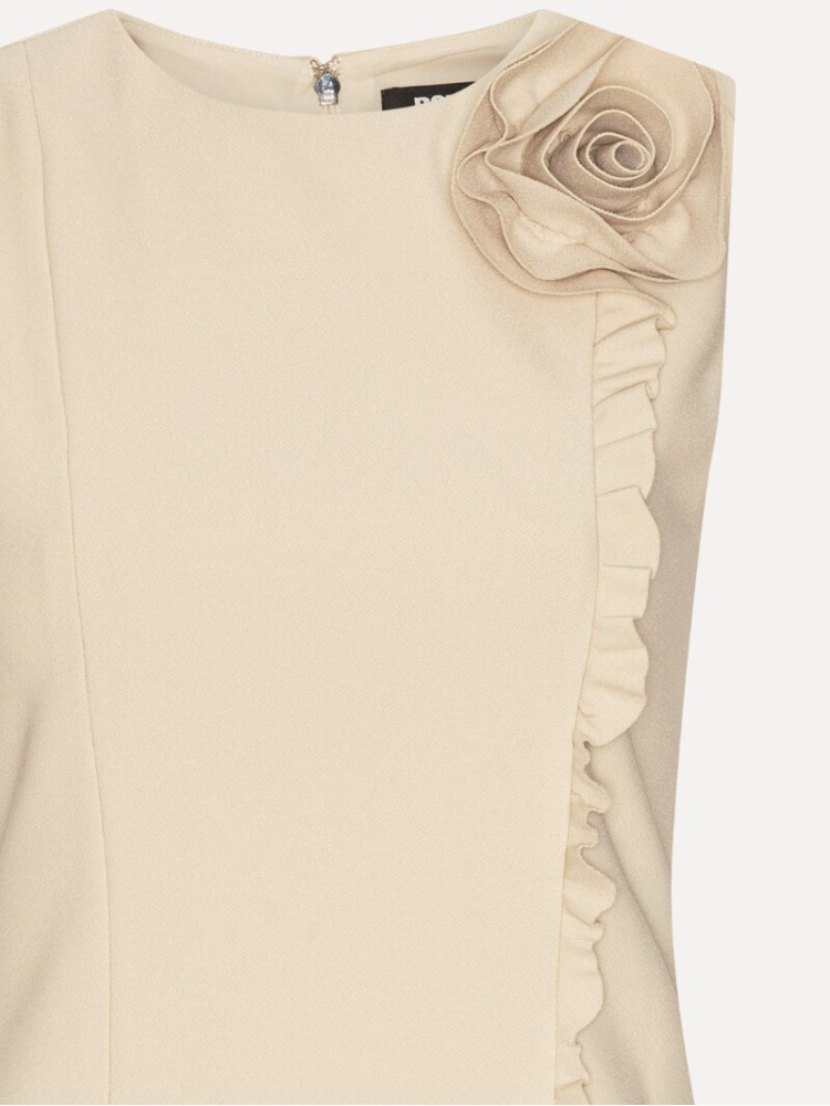 Rotate cream crepe mini floral dress