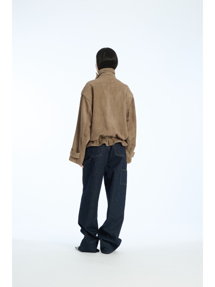 Rotate morel oversized δερμάτινο jacket