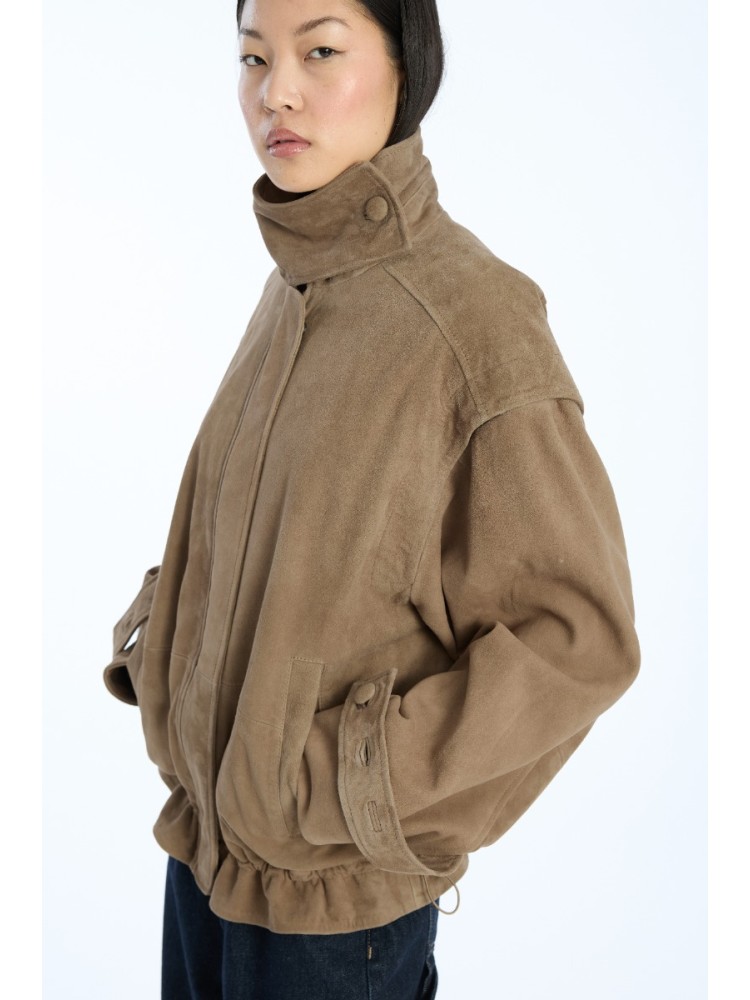 Rotate morel oversized δερμάτινο jacket