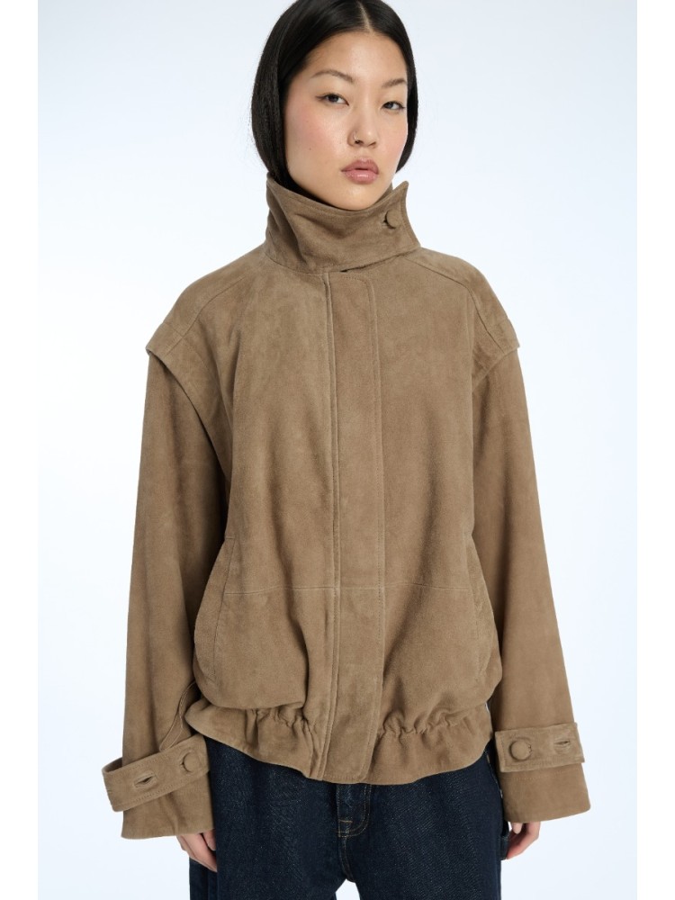 Rotate morel oversized δερμάτινο jacket