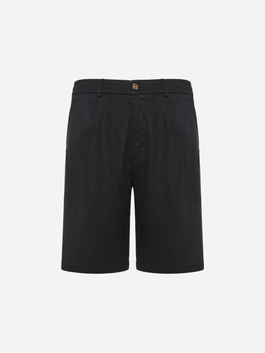 Dirty Laundry μαύρη βερμούδα με πιέτα