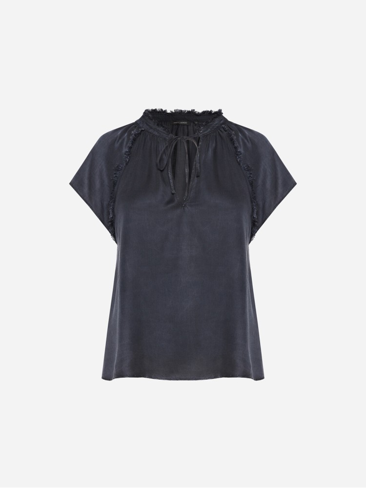 Dirty Laundry vintage blue relaxed raglan top