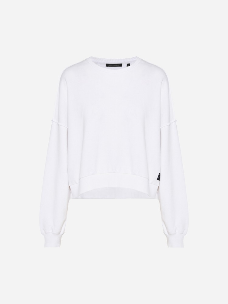 Dirty Laundry white assymetric crewneck sweater