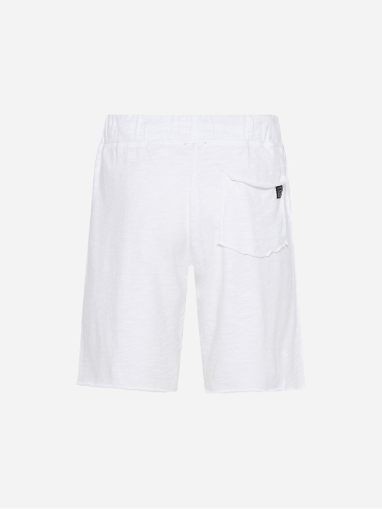 Dirty Laundry white sweatbermuda with raw edges