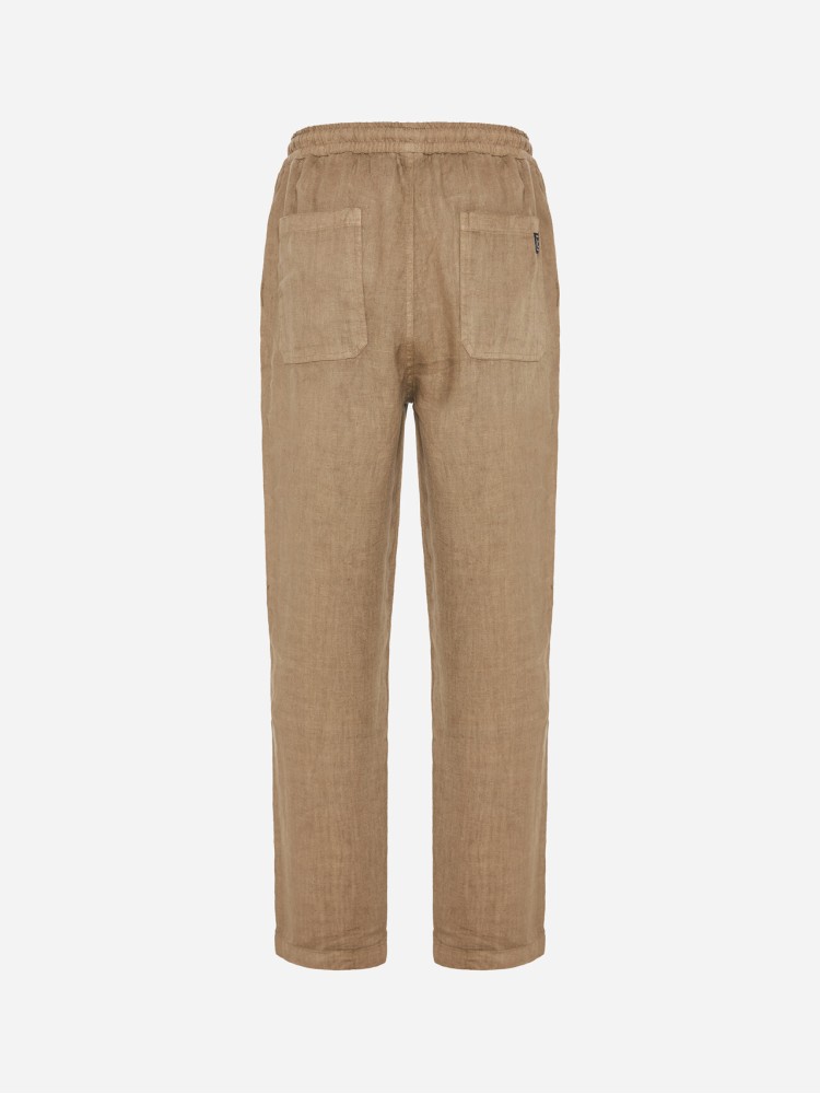 Dirty Laundry taupe λινό παντελόνι