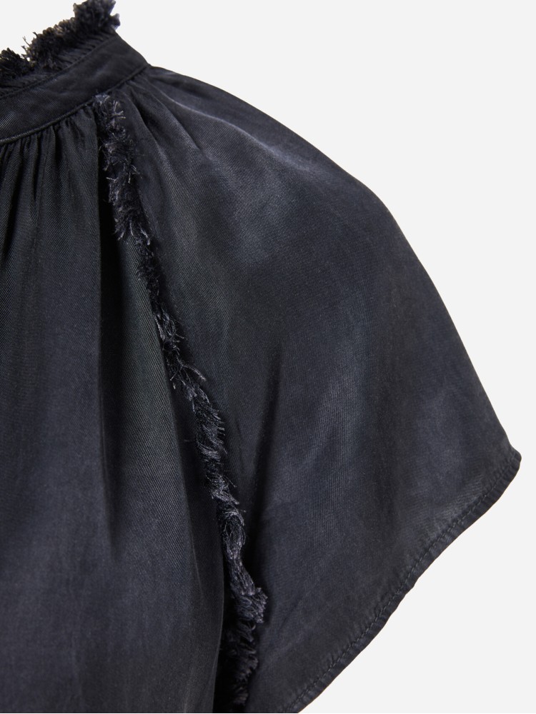 Dirty Laundry vintage blue relaxed raglan top