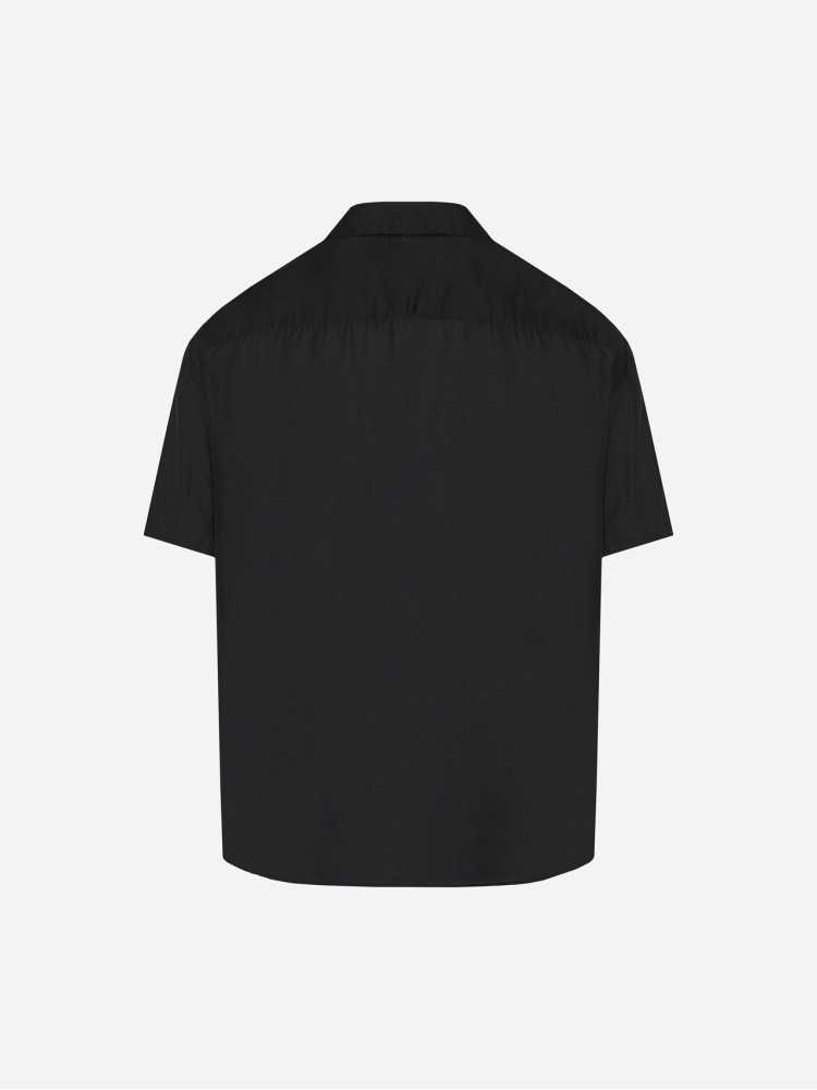 Dirty Laundry μαύρο silk blend πουκάμισο