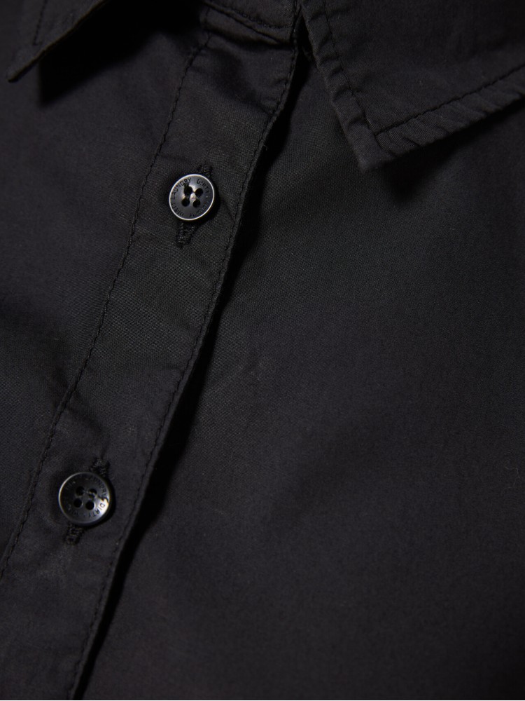 Dirty Laundry black cropped shirt with drawstrings