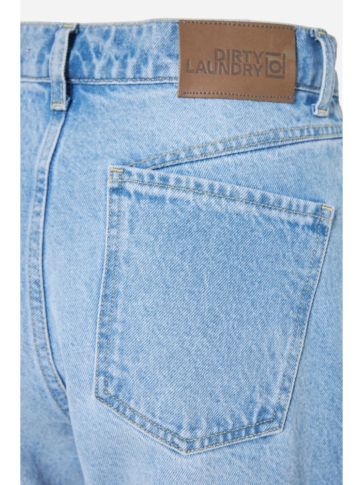 Dirty Laundry medium blue wide leg denim pant