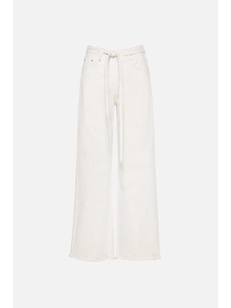 Dirty Laundry white wide leg bull denim pant