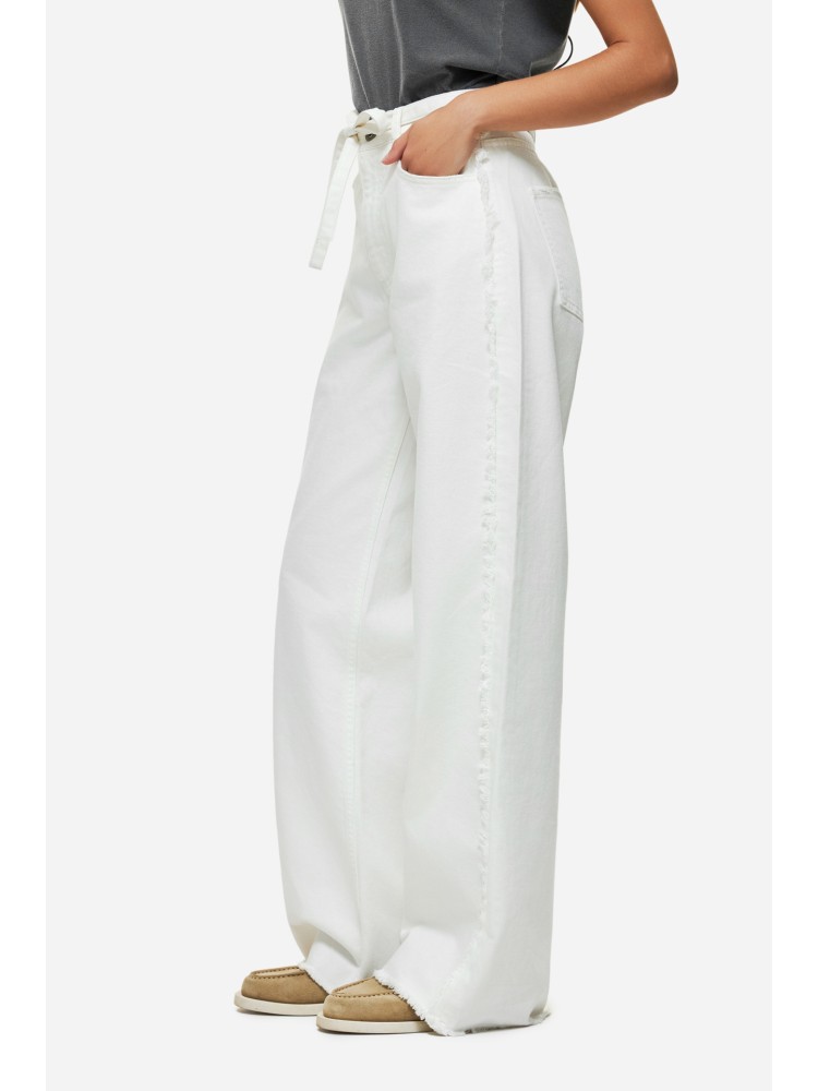 Dirty Laundry white wide leg bull denim pant
