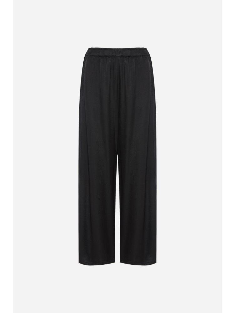 Dirty Laundry black satin wide leg pant