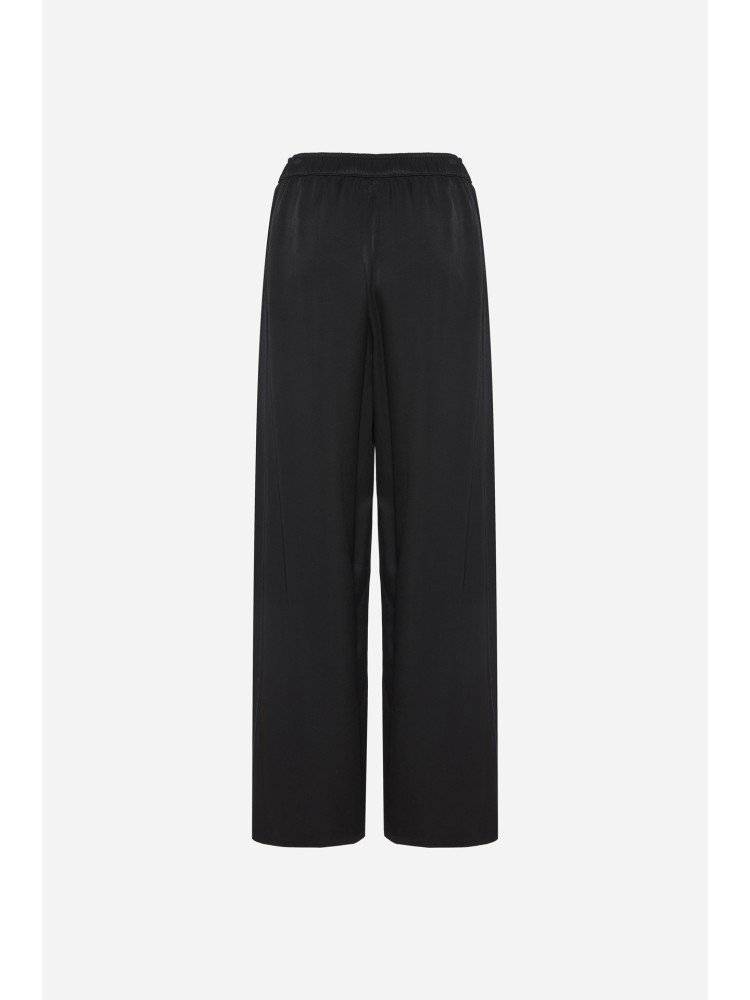 Dirty Laundry black satin wide leg pant