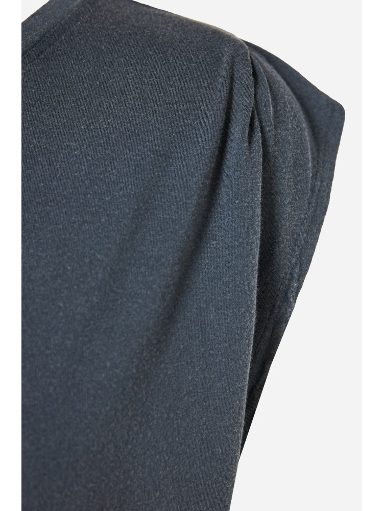 Dirty Laundry vintage grey boxy t-shirt with sleeve detail