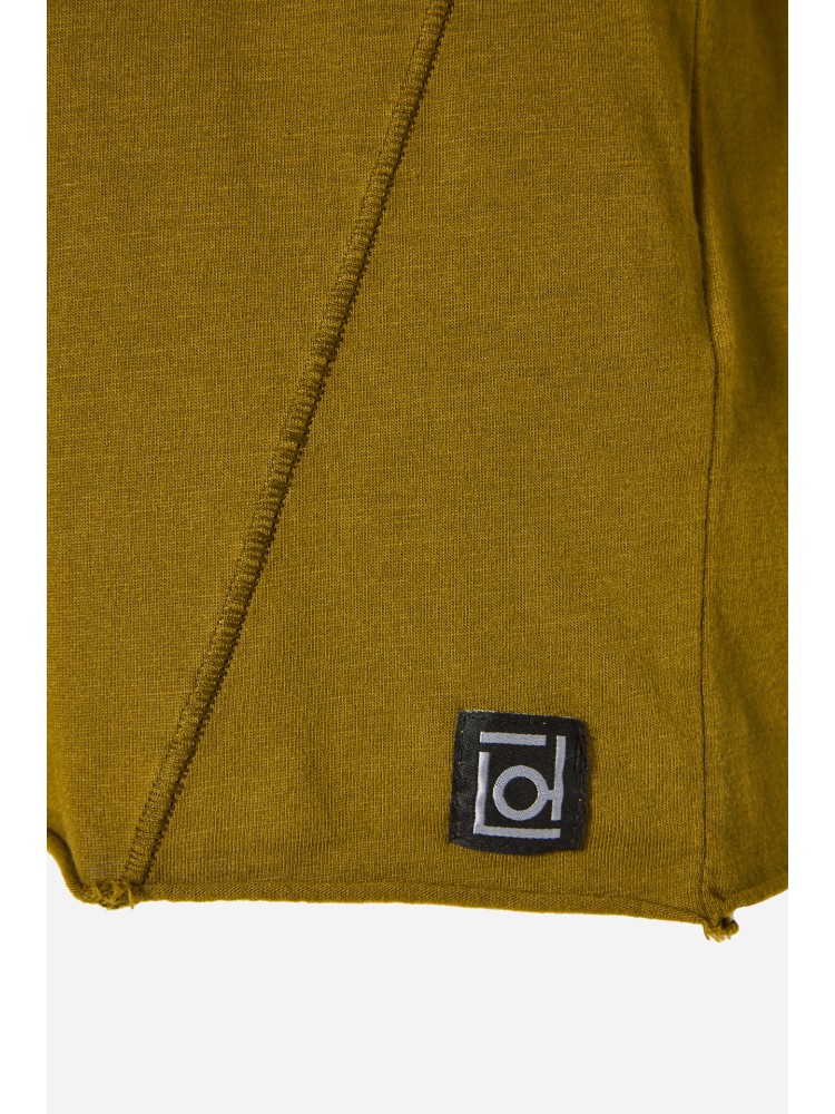 Dirty Laundry olive boxy t-shirt with sleeve detail