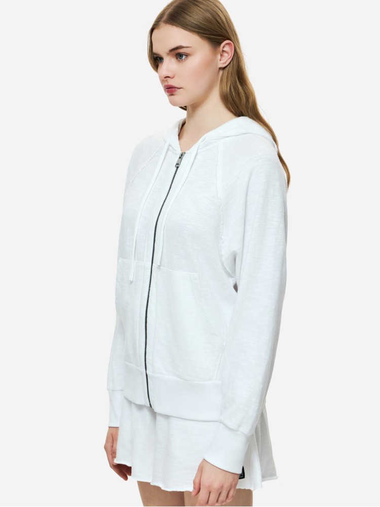 Dirty Laundry white w regular cotton full zip cardigan
