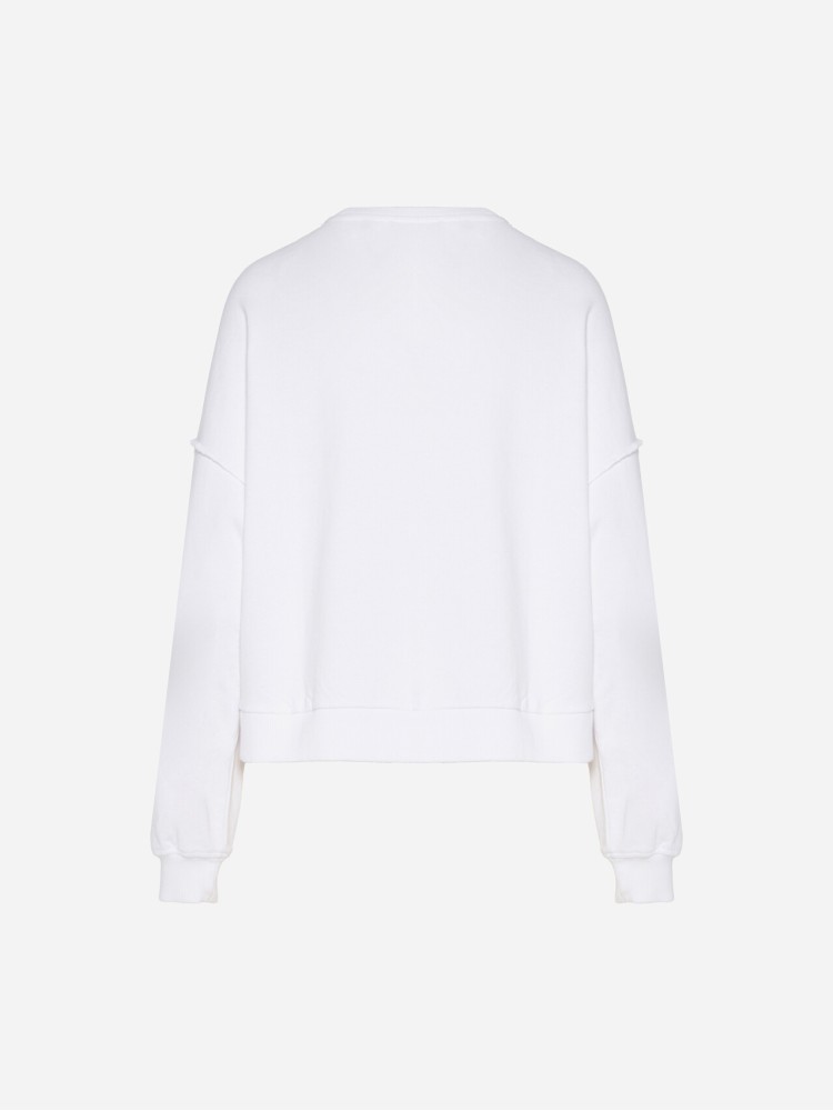 Dirty Laundry white assymetric crewneck sweater
