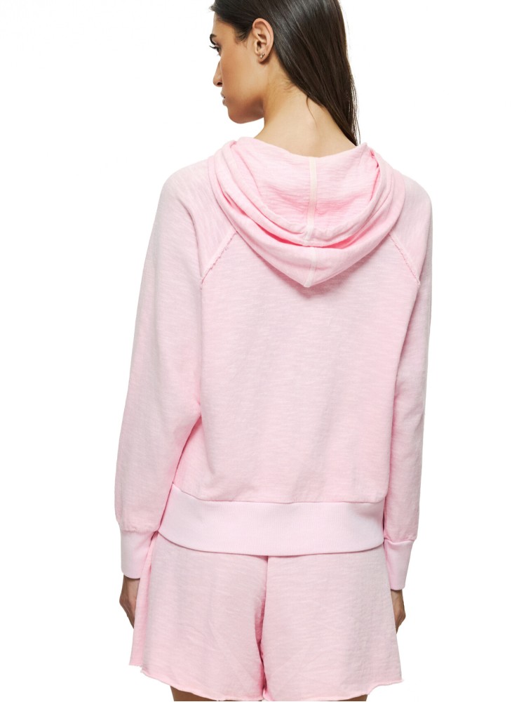 Dirty Laundry bubblegum w regular cotton full zip cardigan