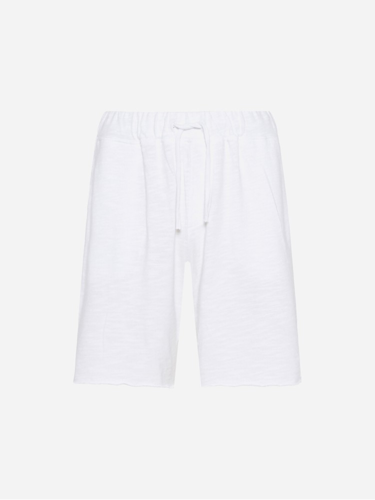 Dirty Laundry white sweatbermuda with raw edges