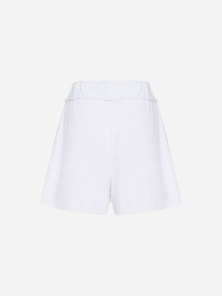Dirty Laundry white raw cut sweatbermuda shorts