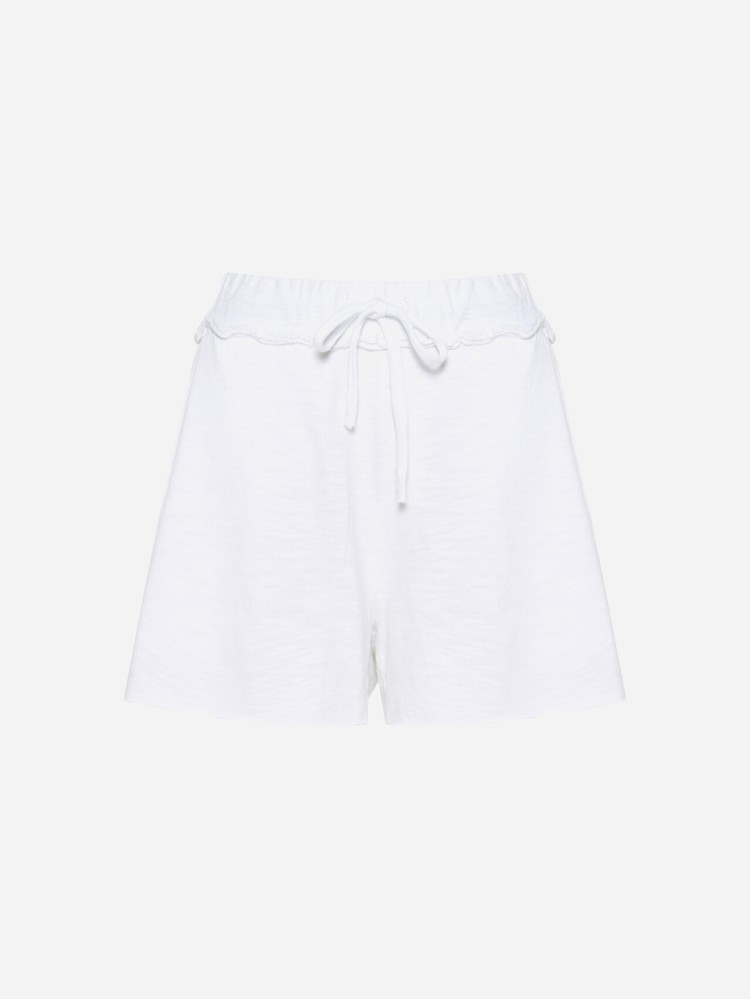 Dirty Laundry white raw cut sweatbermuda shorts
