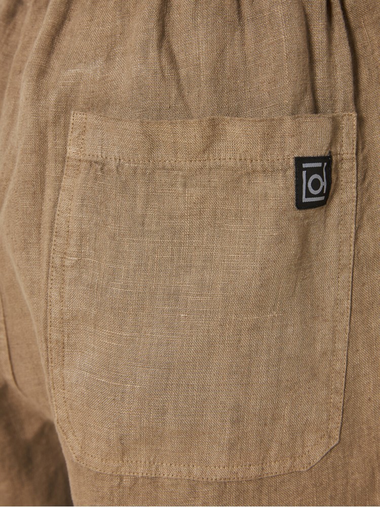 Dirty Laundry taupe λινό παντελόνι