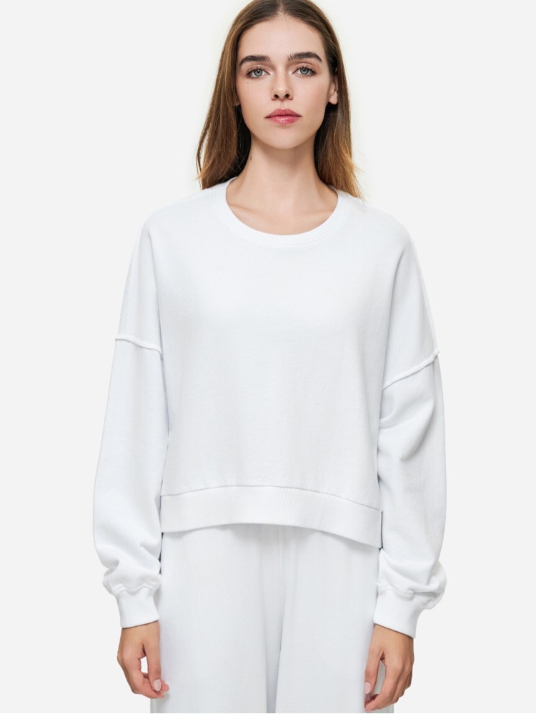 Dirty Laundry white assymetric crewneck sweater