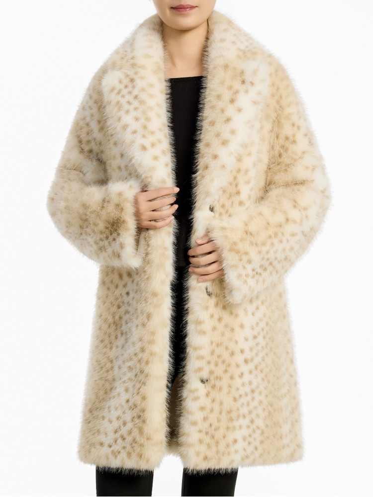 Tavus lynx faux fur reversible coat