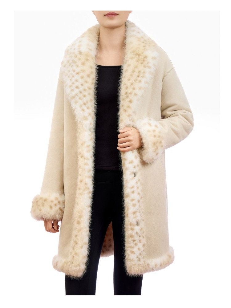 Tavus lynx faux fur reversible coat